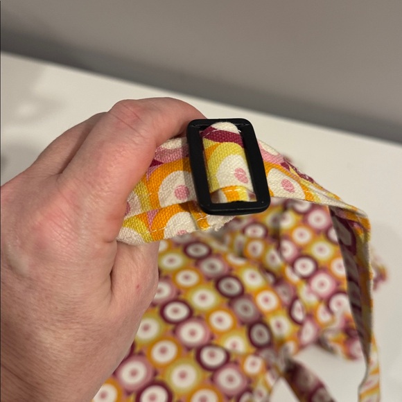 handmade elephant-shaped crossbody bag- vibrant polka dot patterned fabric - Picture 8 of 8